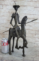 Salvador Dali ''Don Quixote'' On Horse Bronze Sculpture Statue Mythical Figure Art