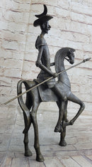 Salvador Dali ''Don Quixote'' On Horse Bronze Sculpture Statue Mythical Figure Art