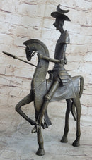 Salvador Dali ''Don Quixote'' On Horse Bronze Sculpture Statue Mythical Figure Art