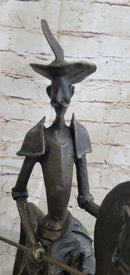 Salvador Dali ''Don Quixote'' On Horse Bronze Sculpture Statue Mythical Figure Art