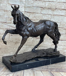 Signed Original Arabian Horse Bronze Sculpture Modern Art Marble Figurine Figure