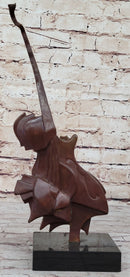 Hot Cast Home Office Window Decor Decoration Bronze Sculpture Guitar Player Dali