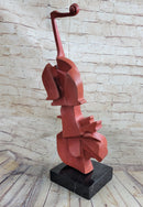 Red Cello Bronze Metal Sculpture Statue Figure Collectible Musician Musical Instrument Decor Dali