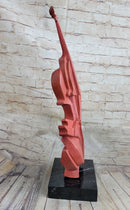 Red Cello Bronze Metal Sculpture Statue Figure Collectible Musician Musical Instrument Decor Dali