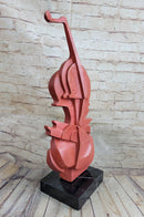 Red Cello Bronze Metal Sculpture Statue Figure Collectible Musician Musical Instrument Decor Dali