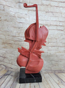 Red Cello Bronze Metal Sculpture Statue Figure Collectible Musician Musical Instrument Decor Dali