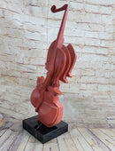 Red Cello Bronze Metal Sculpture Statue Figure Collectible Musician Musical Instrument Decor Dali