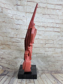 Red Cello Bronze Metal Sculpture Statue Figure Collectible Musician Musical Instrument Decor Dali