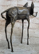 Salvador Dali Surrealist Elephant with Long Legs Bronze Metal Sculpture Statue Figurine