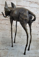 Salvador Dali Surrealist Elephant with Long Legs Bronze Metal Sculpture Statue Figurine