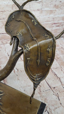 Persistence of Memory Bronze Sculpture – Melting Clock on Tree After Salvador Dali