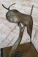 Persistence of Memory Bronze Sculpture – Melting Clock on Tree After Salvador Dali