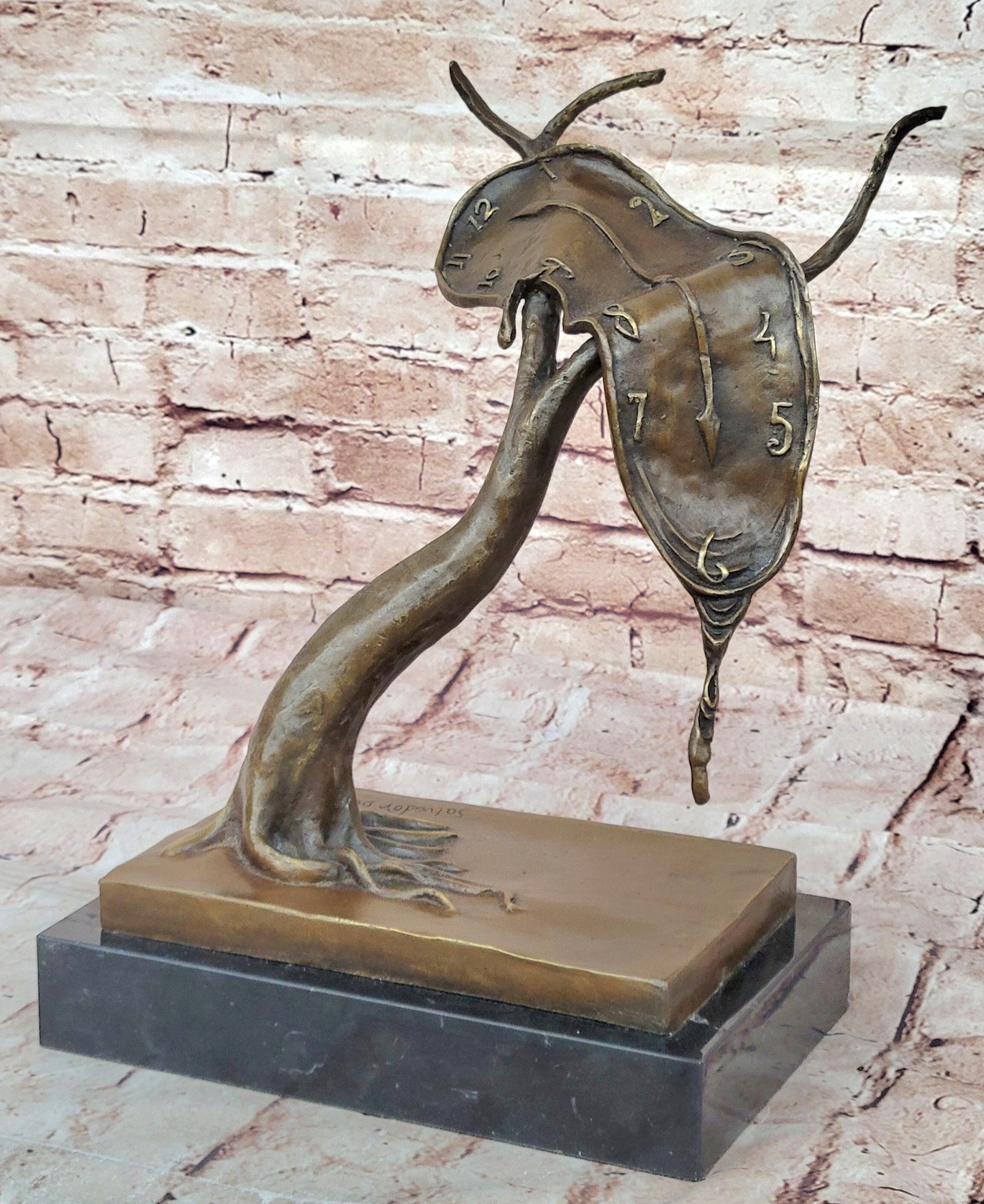 Persistence of Memory Bronze Sculpture – Melting Clock on Tree After S