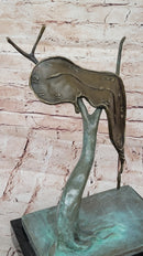 The Persistence of Memory Melting Clock by Salvador Dali Bronze Statue Sculpture Decor