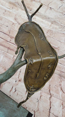 The Persistence of Memory Melting Clock by Salvador Dali Bronze Statue Sculpture Decor
