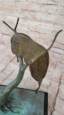 The Persistence of Memory Melting Clock by Salvador Dali Bronze Statue Sculpture Decor
