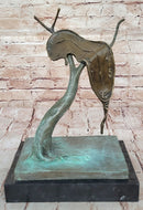 The Persistence of Memory Melting Clock by Salvador Dali Bronze Statue Sculpture Decor
