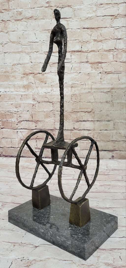 The Chariot after Alberto Giacometti Bronze Metal Walking Man Statue Sculpture Surrealist