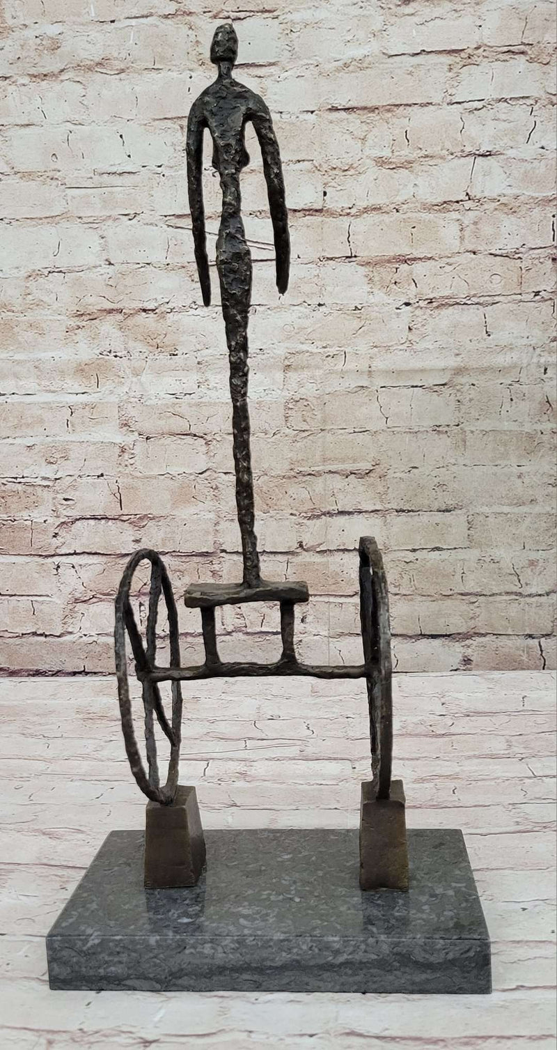 The Chariot after Alberto Giacometti Bronze Metal Walking Man Statue Sculpture Surrealist