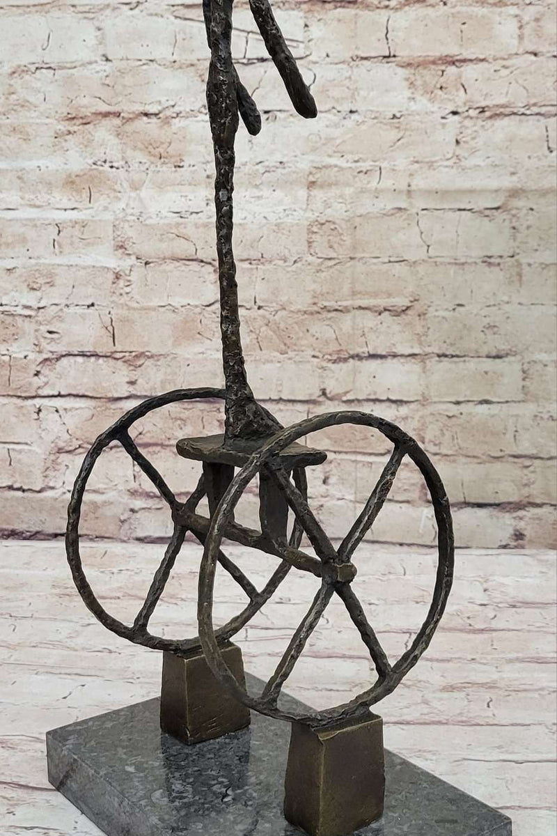 The Chariot after Alberto Giacometti Bronze Metal Walking Man Statue Sculpture Surrealist