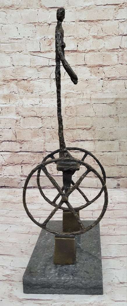 The Chariot after Alberto Giacometti Bronze Metal Walking Man Statue Sculpture Surrealist