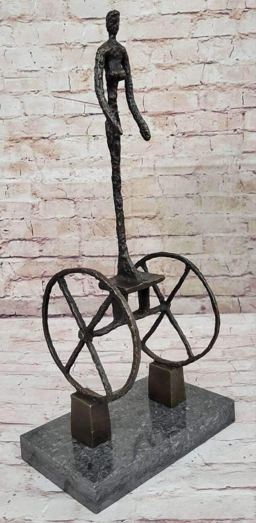 The Chariot after Alberto Giacometti Bronze Metal Walking Man Statue Sculpture Surrealist