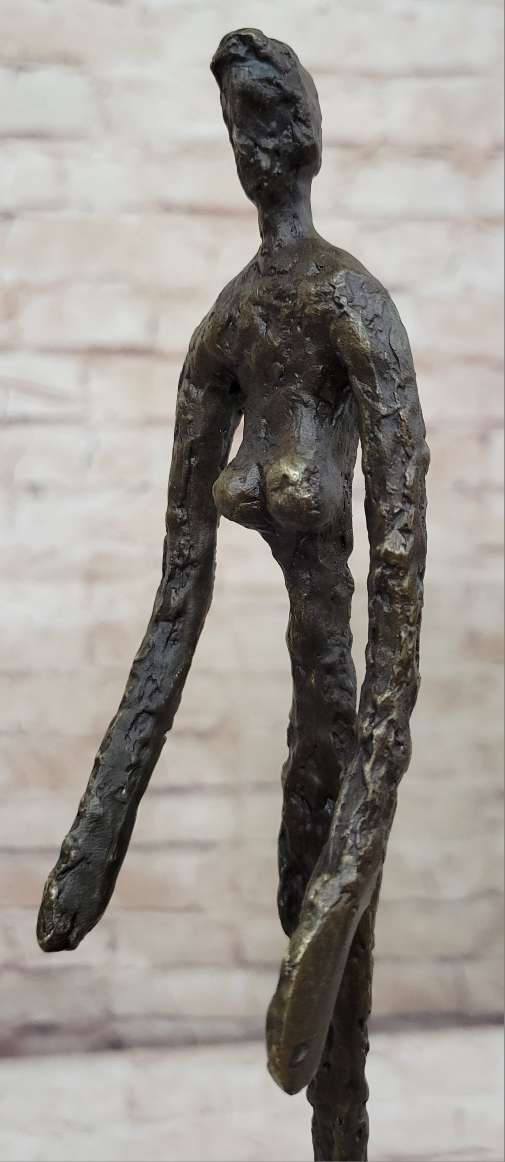 The Chariot after Alberto Giacometti Bronze Metal Walking Man Statue Sculpture Surrealist