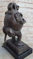 Picasso Abstract Baboon and Baby Monkey Bronze Sculpture Marble Statue Art