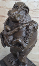 Picasso Abstract Baboon and Baby Monkey Bronze Sculpture Marble Statue Art