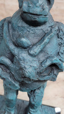 Hand Made Picasso Baboon Monkey Animal Holding Her Baby Genuine Bronze Statue