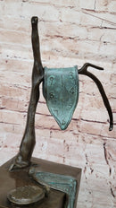 The Persistence of Memory Melting Clock Surreal Bronze Art Sculpture after Salvador Dali
