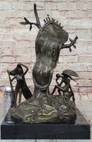 Surreal Melting Clock Bronze – Salvador Dalí Nobility of Time Sculpture