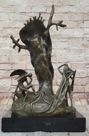 Surreal Melting Clock Bronze – Salvador Dalí Nobility of Time Sculpture
