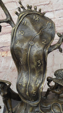 Surreal Melting Clock Bronze – Salvador Dalí Nobility of Time Sculpture
