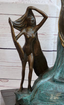 Salvador Dali Nobility of Time Melting Clock Statue Sculpture Surrealism 17" x 10"