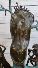 Salvador Dali Nobility of Time Melting Clock Statue Sculpture Surrealism 17" x 10"