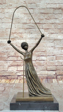 Salvador Dali Alice in Wonderland Bronze Sculpture Statue Surrealism Figure 19" x 8"