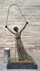 Salvador Dali Alice in Wonderland Bronze Sculpture Statue Surrealism Figure 19" x 8"