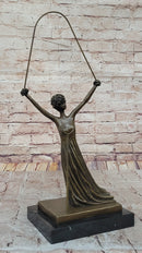 Salvador Dali Alice in Wonderland Bronze Sculpture Statue Surrealism Figure 19" x 8"