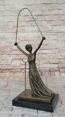 Salvador Dali Alice in Wonderland Bronze Sculpture Statue Surrealism Figure 19" x 8"