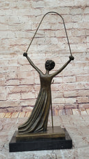 Salvador Dali Alice in Wonderland Bronze Sculpture Statue Surrealism Figure 19" x 8"