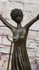 Salvador Dali Alice in Wonderland Bronze Sculpture Statue Surrealism Figure 19" x 8"