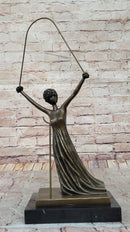 Salvador Dali Alice in Wonderland Bronze Sculpture Statue Surrealism Figure 19" x 8"