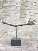 La Main by Alberto Giacometti - Bronze Metal Sculpture on Marble Base