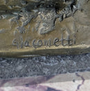 Leg by Alberto Giacometti - Bronze Metal Sculpture Statue on Marble Base
