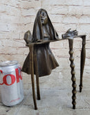 Disembodied Head Floating Over Table - Scary Surrealist Bronze Sculpture by Dali