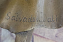 Disembodied Head Floating Over Table - Scary Surrealist Bronze Sculpture by Dali