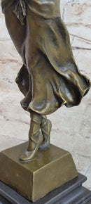 Free as Bird by D.H Chiparus Elegant Woman Genuine Solid Bronze Sculpture Decor