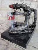 Grotesque Evil Monster Zombie Nude Figure Bronze Sculpture Statue Original Art