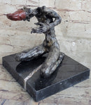 Grotesque Evil Monster Zombie Nude Figure Bronze Sculpture Statue Original Art